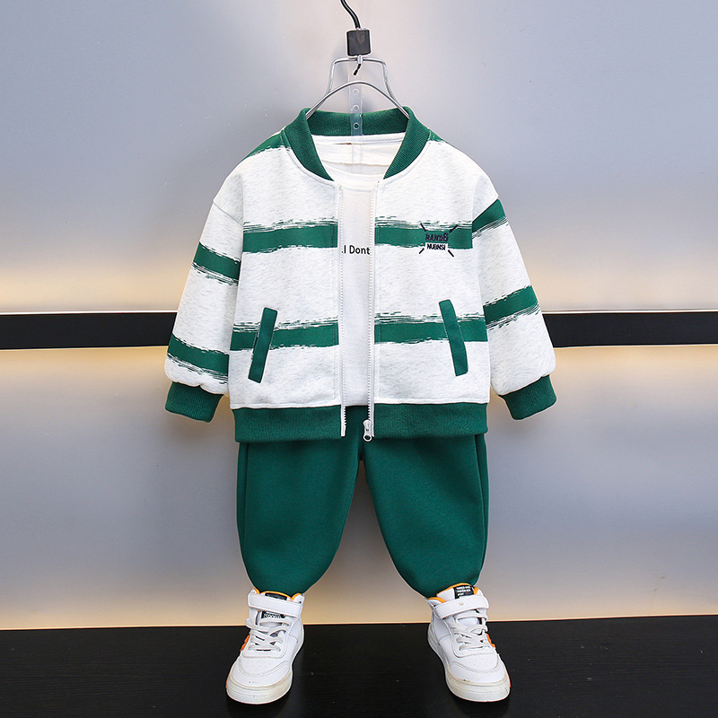 6388 Traje casual de primavera y otoño para niños 2025 nuevo estilo ropa de celebridades de Internet de otoño para bebés Traje de dos piezas coreano para niños