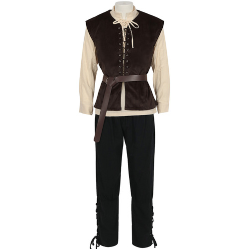 Medieval commoner clothing European colonial poor man cosplay costume for Amazon's independent station Wish