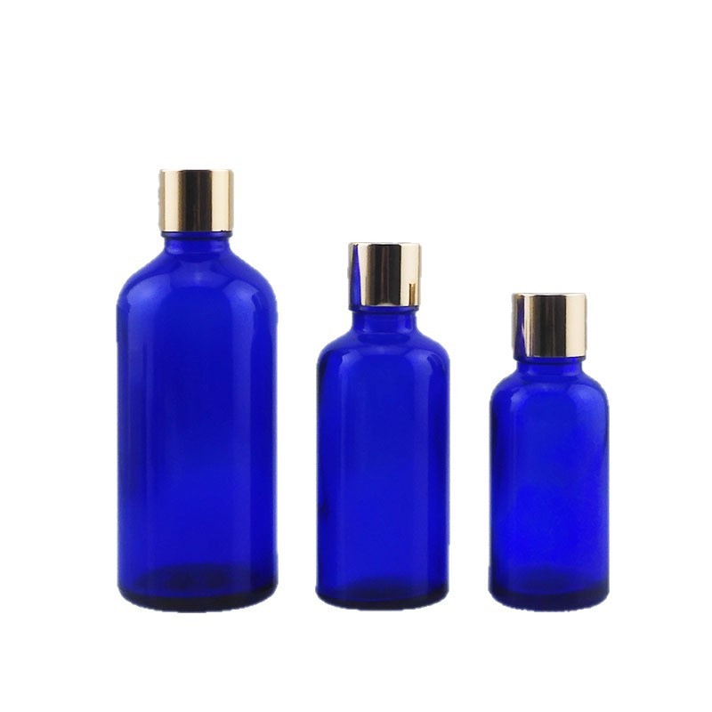 厂家现货批发30ml50ml金盖蓝色精油瓶化妆品包材原液玻璃精油瓶|undefined