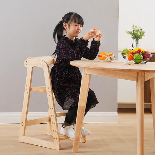 批发儿童餐椅木质升降椅婴儿家用加大宝宝成长椅简约高脚凳实木吃
