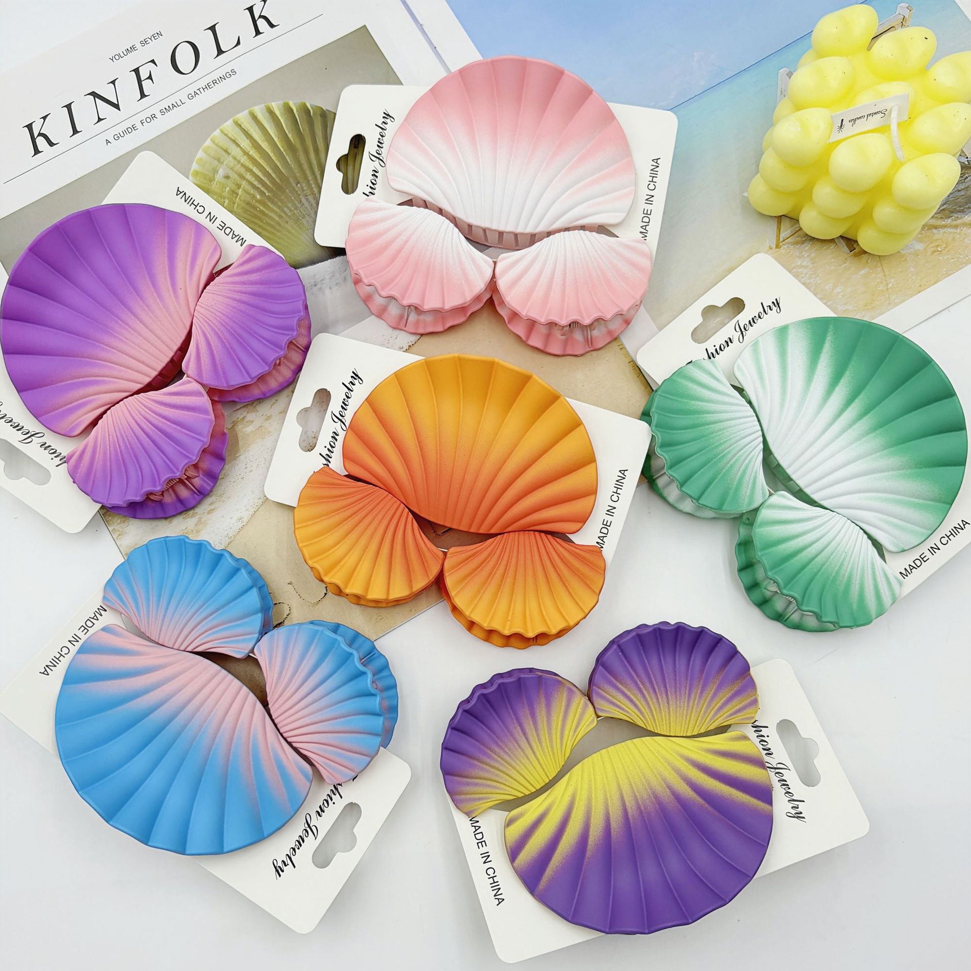 Pinzas para el cabello degradadas, accesorios de moda para mujer