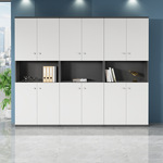 档案资料柜木质高柜文件柜简约老板办公室书房八门背景柜公文柜