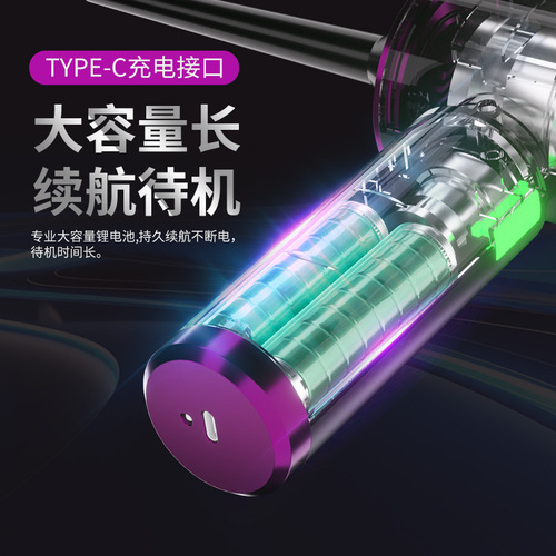 Car vacuum cleaner with light, brushless suction and blowing integrated dust blower, high suction power wireless handheld car vacuum cleaner