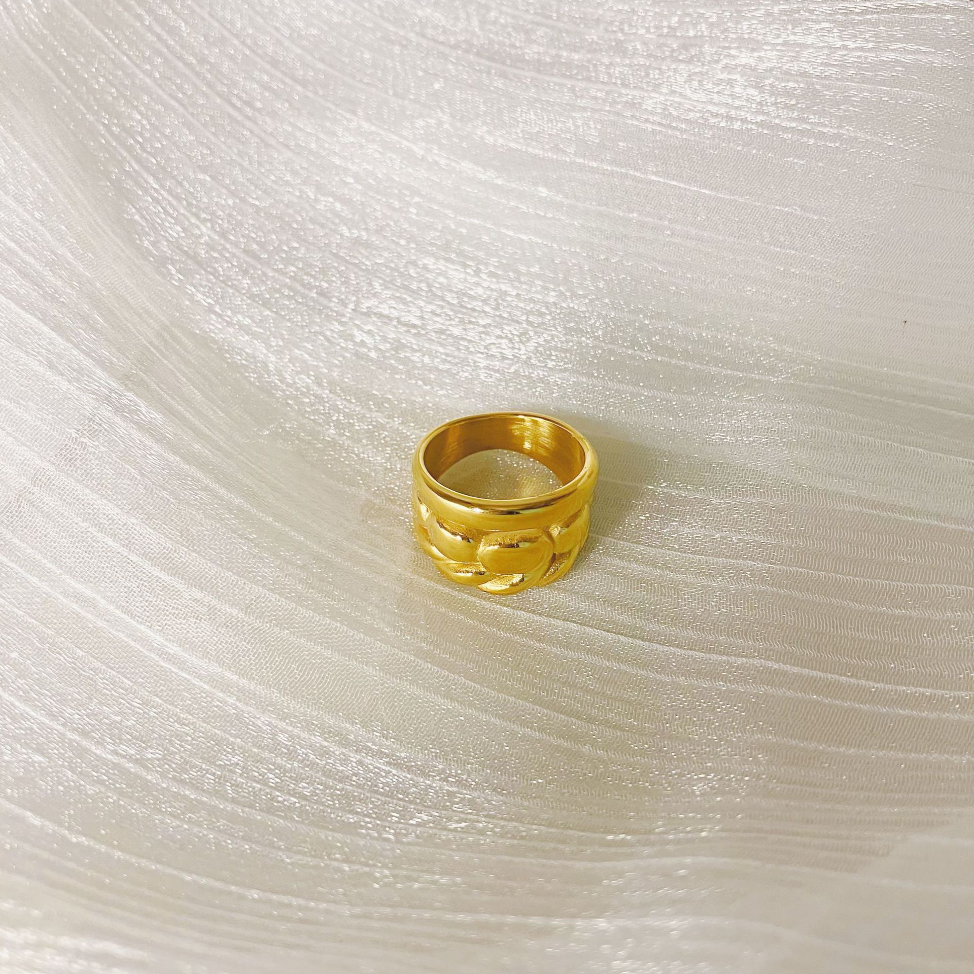 Fashion Geometric Stainless Steel Plating Rings 1 Piece