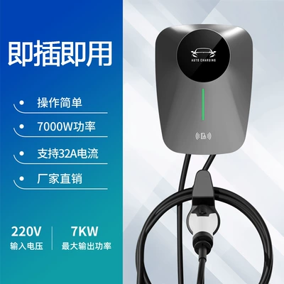 Household Slow Charging Byd Tesla | Elektrikli avtomobil şarj stansiyaları - 7kw-plug-and-charge-gray-3m