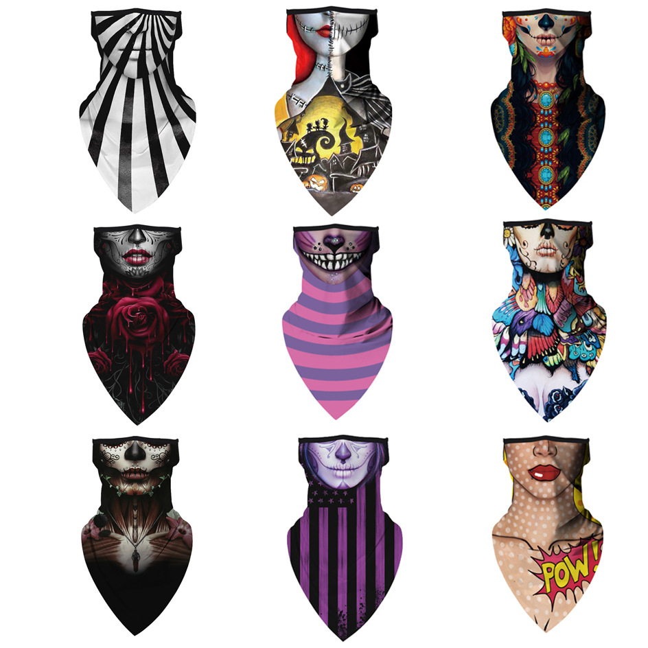 Outdoor Cycling Mesh Cold Sense Outdoor Cycling Insect Mask Multifunctional Triangle Towel Elastic Good Mask