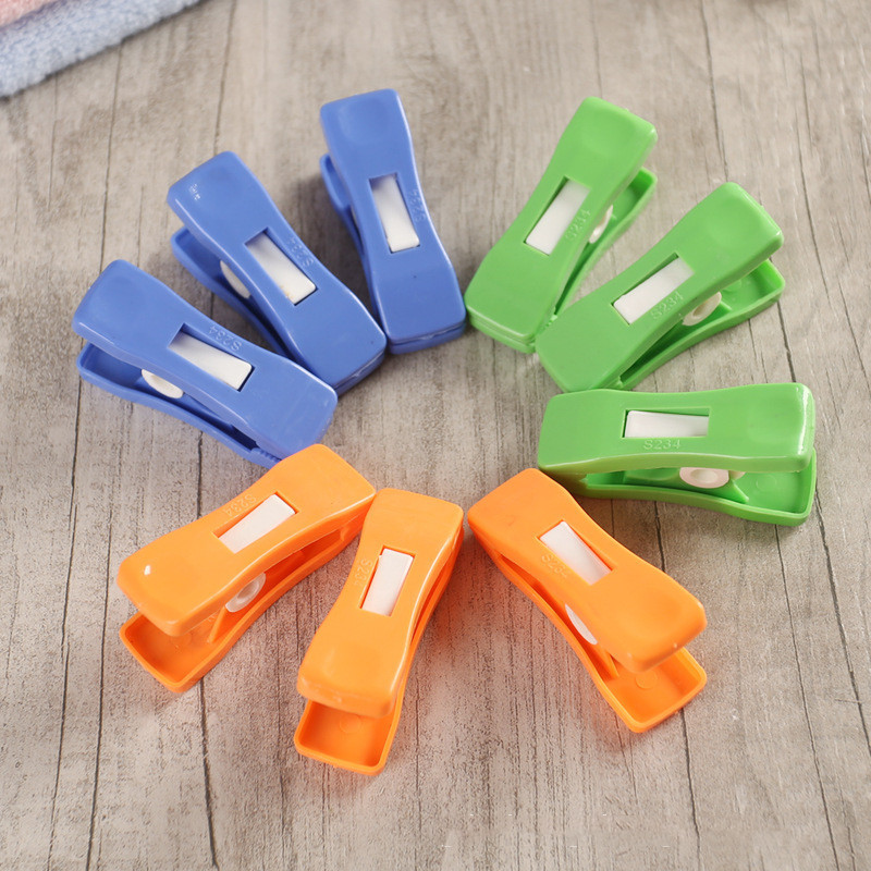10个庄塑料晾衣夹加厚晒衣防风夹家居衣服袜子晾衣夹渔网夹海里夹