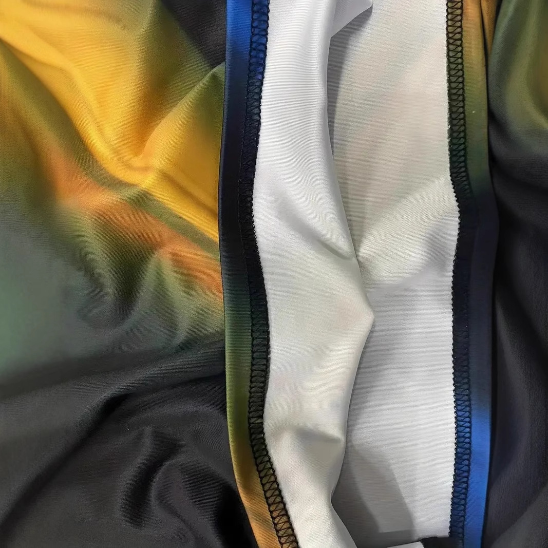 Camisa POLO con cremallera de manga corta transpirable y suelta de todo fósforo de negocios para hombres de verano, estampado colorido halo 3D