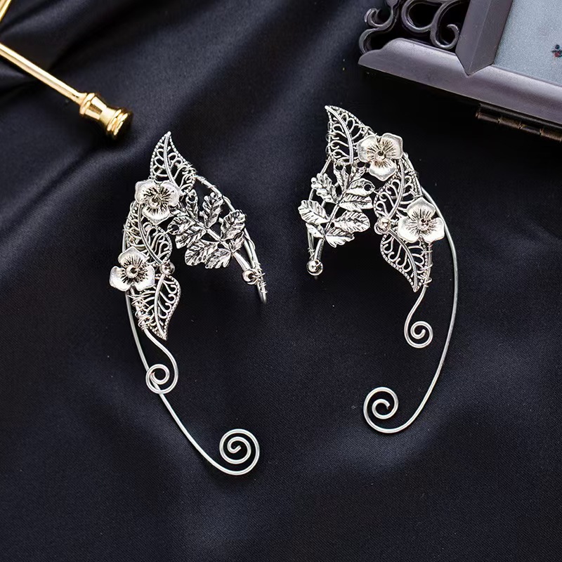 European and American Style Non-Pierced New Earrings Amazon Popular Handmade Elf Ear Clips Elegant Female Influencer Foreign Trade Earrings