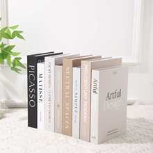欧美风折叠款假书英文仿真书咖啡厅酒店装饰摆件现代简约高颜值