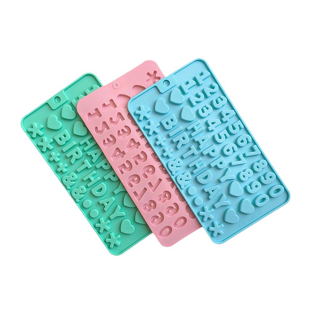 Chocolate digital 458 molde de silicona fondant galleta digital molde de forma de caramelo herramienta de horneado de bricolaje