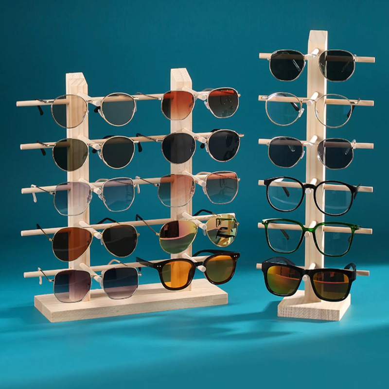 New solid wood glasses display stand, removable jewelry storage rack, sunglasses, myopia display props