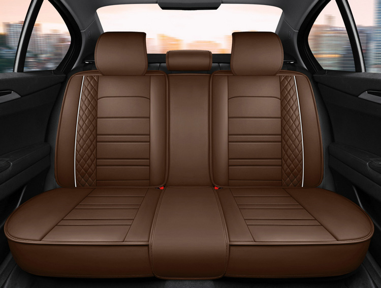 Factory Direct Sales All-Inclusive Full Leather Seat Covers for All Seasons Universal Car Leather Seat Cushions Cross-Border Procurement Custom Wholesale
