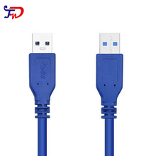 双头USB3.0公对公数据线笔记本电脑散热器连移动硬盘盒高速对拷线