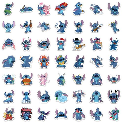 100 Animated Movie Lilo & Stitch Doodle Sticker Luggage Decor DIY Cartoon Sticker Wholesale