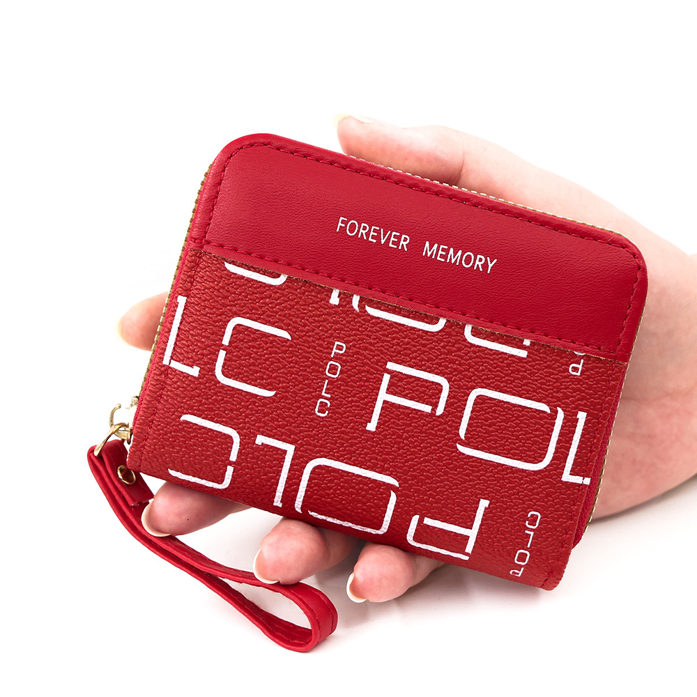 Cartera corta para mujer de nuevo estilo, costura de moda, pu, monedero multifuncional, bolso de tarjeta, fabricante de embrague, venta al por mayor