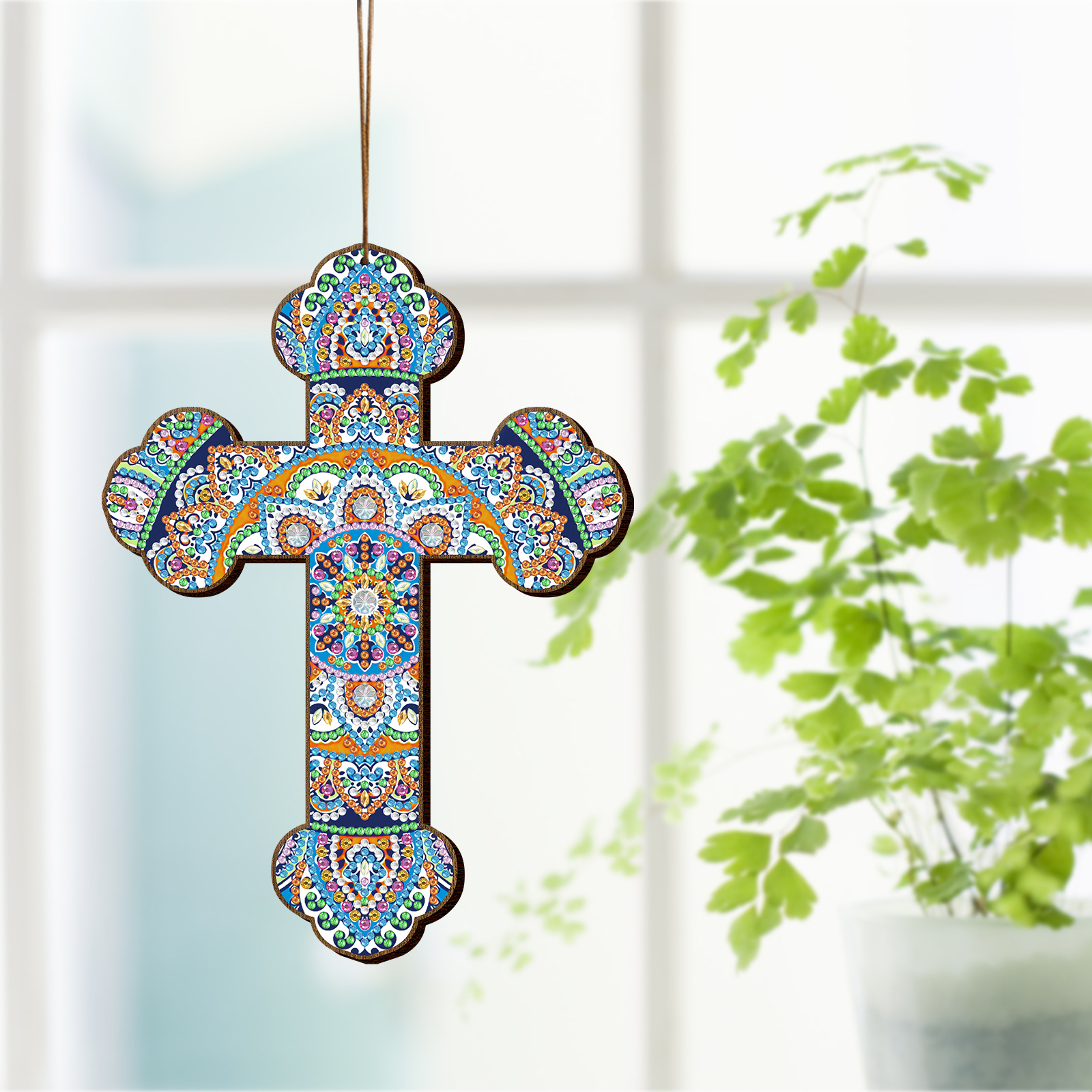 Ethnic Style Pastoral Cross Poplar Density Plate Artificial Decorations display picture 5