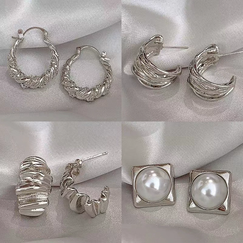 Серебряная игла, циркон, серебряные серьги, широкий цветовой диапазон, простой и элегантный дизайн