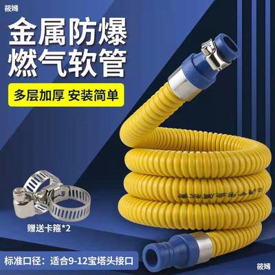 Natural gas Dedicated Gas pipe Stainless steel Ripple The Conduit household heater Cooker Connect Gas hose explosion-proof