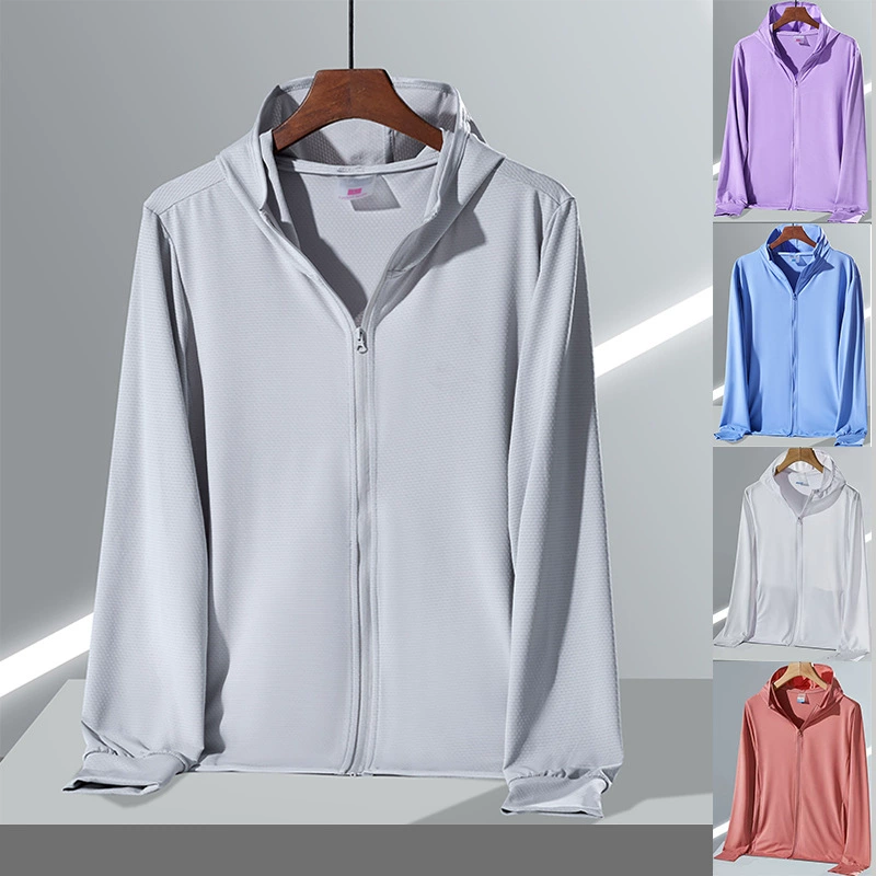 Солнцезащитная одежда мужская и женская кожная одежда летняя легкая с длинным рукавом Ice Silk дышащая уличная ветровка UPF50 + защита от ультрафиолета