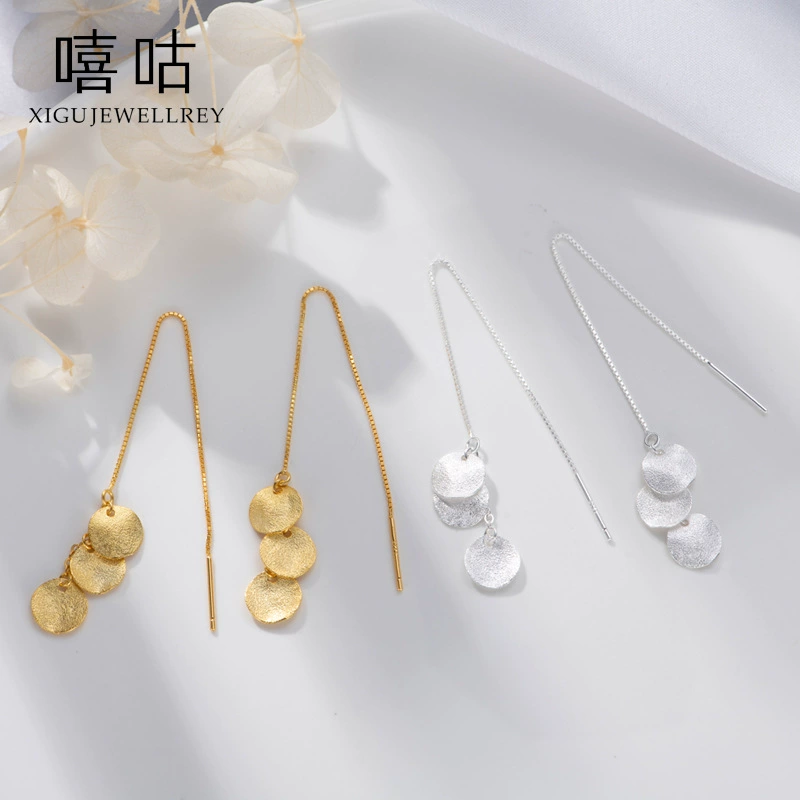 Стильные серьги-матte, клипсы, проба silver 925