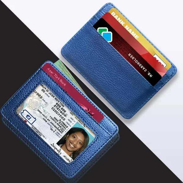 Factory in stock cross-border men's and women's frame card bag large capacity card PU leather ultra-thin card bag multi-card wholesale