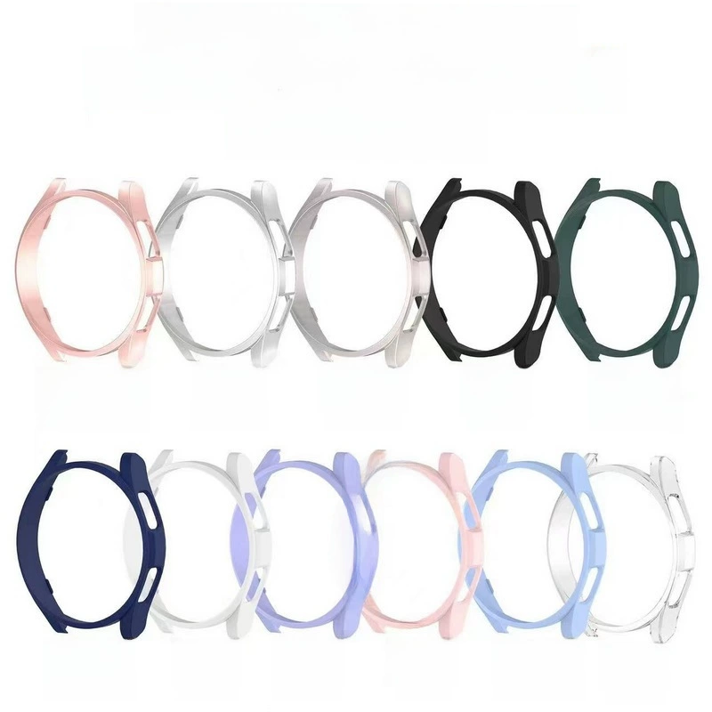 Подходит для Samsung Galaxy Watch7 чехол PC полупанель 6 отверстий 43mm защитный чехол с матовой рамкой жесткий корпус 40