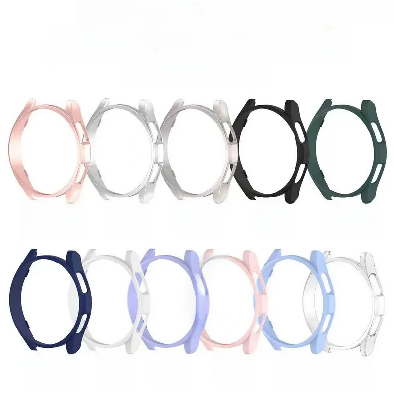 Подходит для Samsung Galaxy Watch7 чехол PC полупанель 6 отверстий 43mm защитный чехол с матовой рамкой жесткий корпус 40