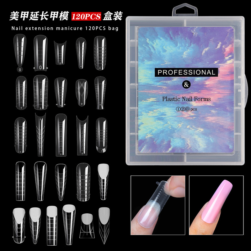 Cross-border nail nail mold crystal extension no paper holder fast phototherapy extension nail piece 120 box factory wholesale Cross-border nail nail mold crystal extension no paper holder fast phototherapy extension nail piece 120 box factory wholesale