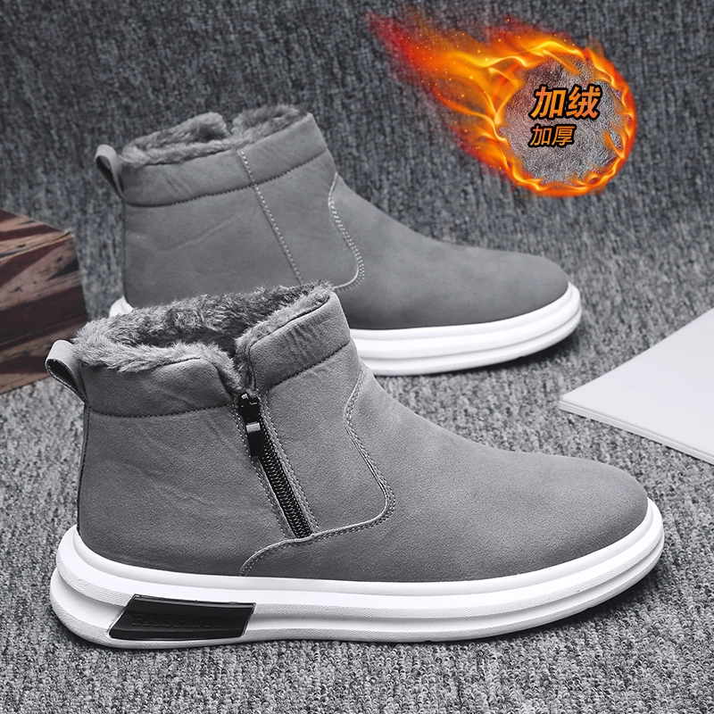 Мужские зимние ботинки Martens, с тёплой меховой подкладкой, платформа, шнуровка (39–44)