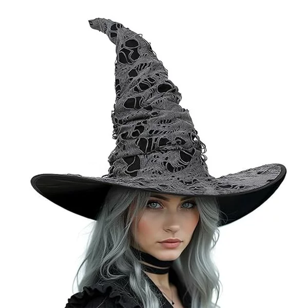 Cross-Border Halloween Hats, Hole-In-The-Wall Witch Hats, Party Decoration Props, Magic Wizard Hats, Adult and Children's Witch Hats