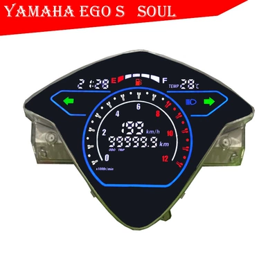 Suitable for Yamaha Ego Motorcycle Digital Code Meter Assembly with Clock Room Temperature Digital Meter Modification Accessories (Motosiklet cihazları)