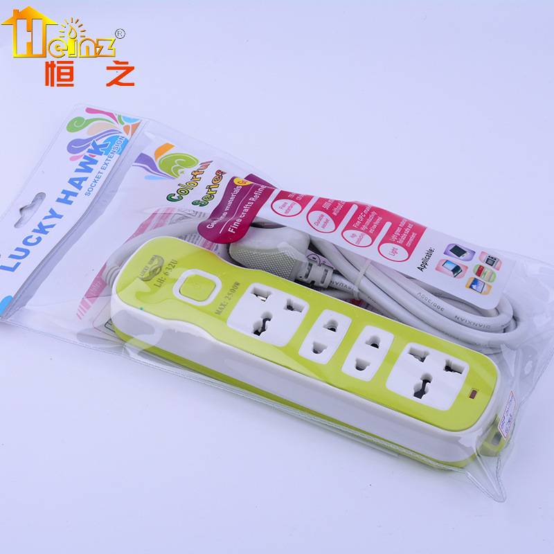 Nuevo tipo de enchufe en lenguaje extranjero multicolor interruptor general práctico casero de alta potencia conector de conector