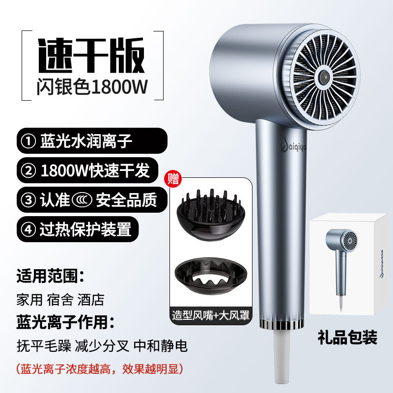 secador de pelo transfronterizo fábrica directa de alta velocidad de rotación doméstica gran viento azul salón de pelo de iones de alta potencia secador de pelo