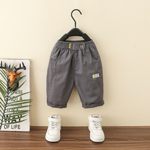 男童裤子夏款小童纯棉儿童夏装男孩卡其色短裤男宝宝夏季五7分裤