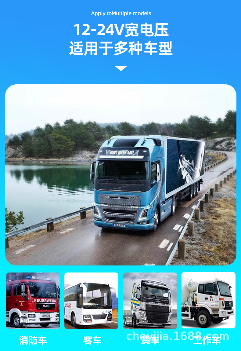 M12 truck reversing image spring line aviation head four-way monitoring connection line camera video signal extension line