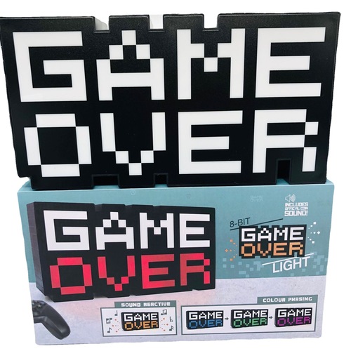 可爱像素大战声控GAME OVER USB夜灯 音乐节奏变色拾音夜灯