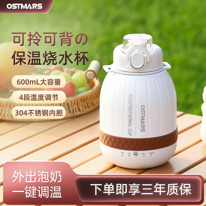 便携式不锈钢水杯烧水壶旅行烧水杯电炖家用热水壶保温杯电热杯