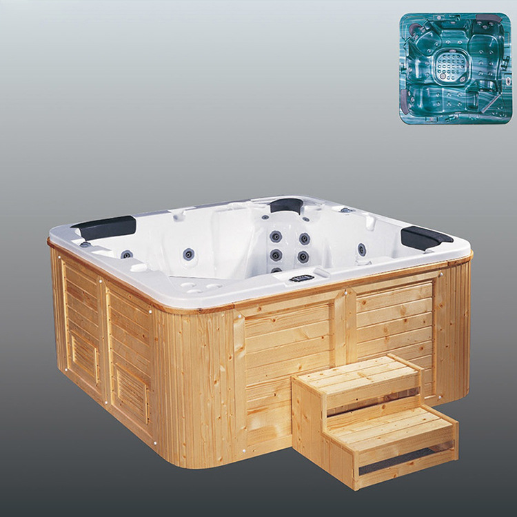 Piscina de masaje al aire libre bañera de surf spa 5 personas bañera de baño bañera de piscina genio