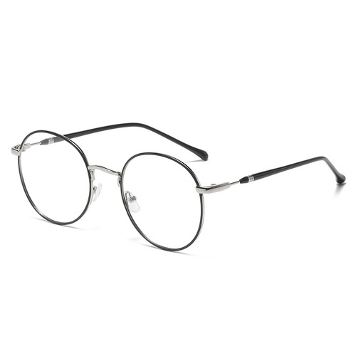  Summer New Lightweight Round Metal Glasses Frame Men's Optical Anti-Blue Light Glasses Manufacturer