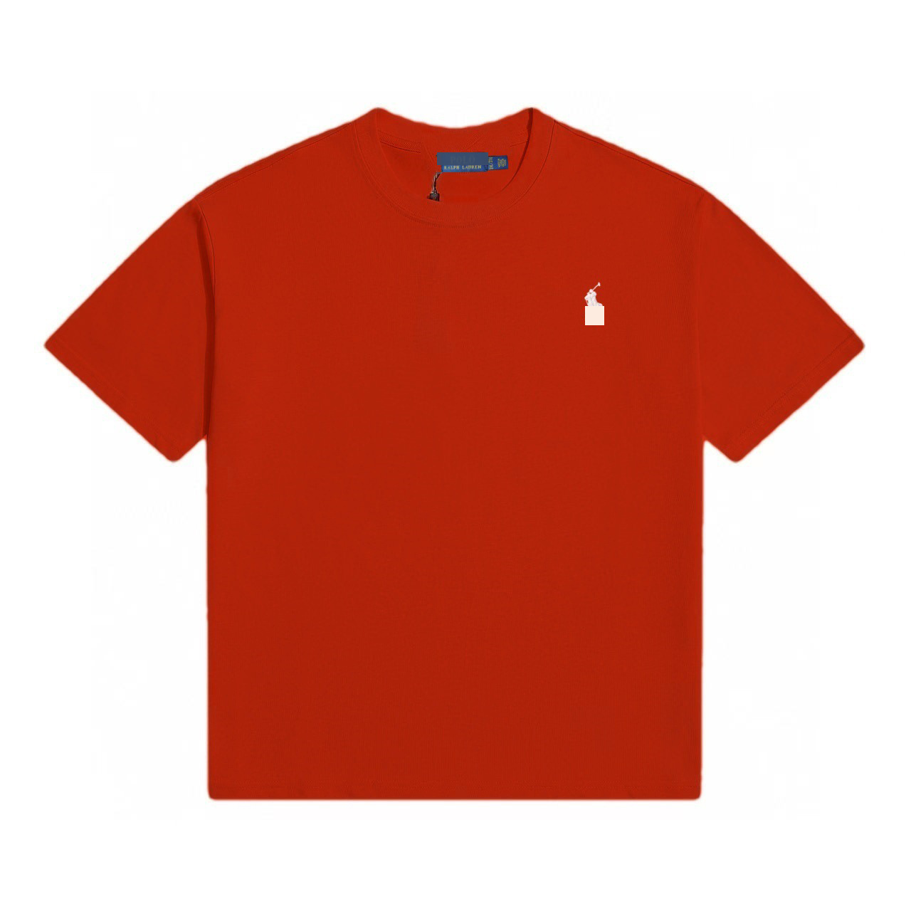 티셔츠 레드 화이트 라벨