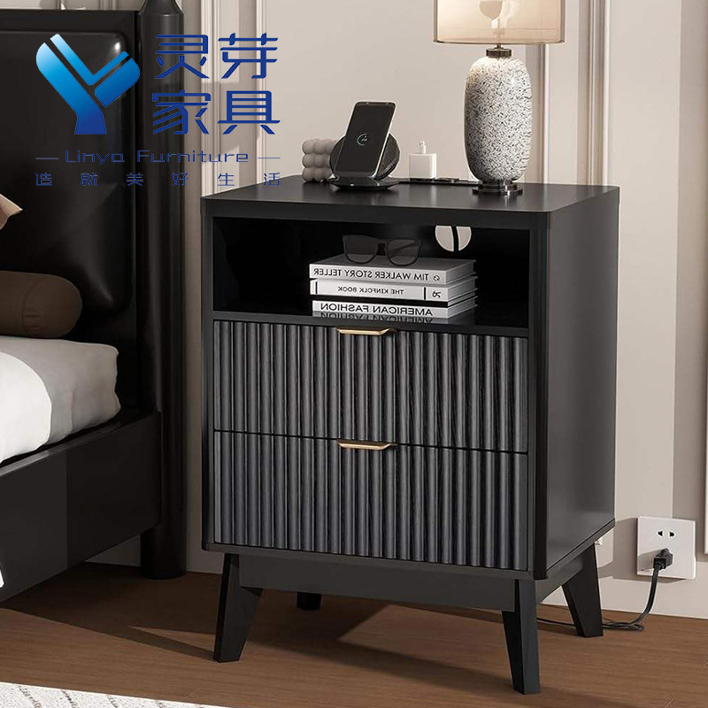 Mesita de noche personalizada transfronteriza con luces LED, recargable, pequeña, sencilla, moderna, para el hogar