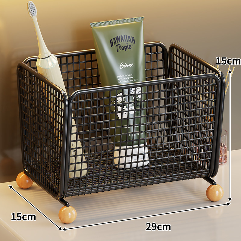 Organizador de Baño para Lavabo de Hierro, Sin Perforación, para Escritorio image 9
