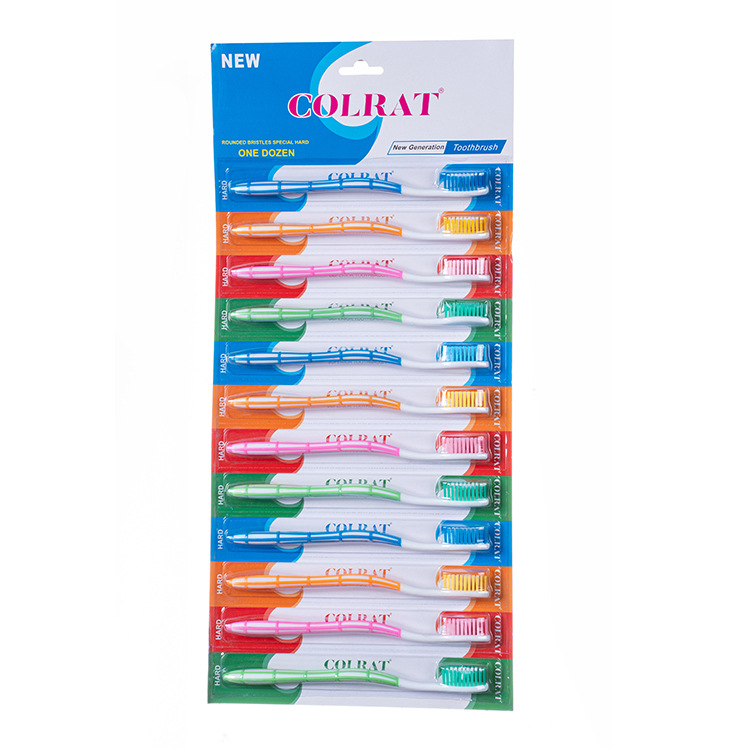 Cepillo de Dientes de Cerdas Duras 12 piezas de Limpieza Profunda para Adultos