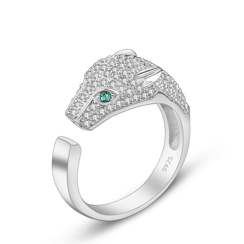 Leopard ring women's European and American explosive animal jewelry…