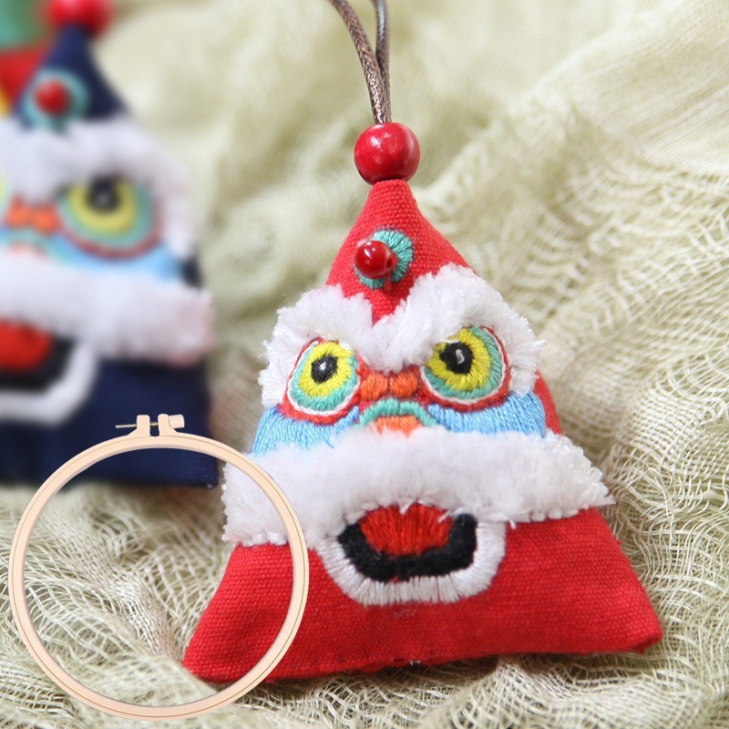 Estilo chino lindo dragón incienso bolsa colgante bordado hecho a mano de los niños paquete material de bricolaje