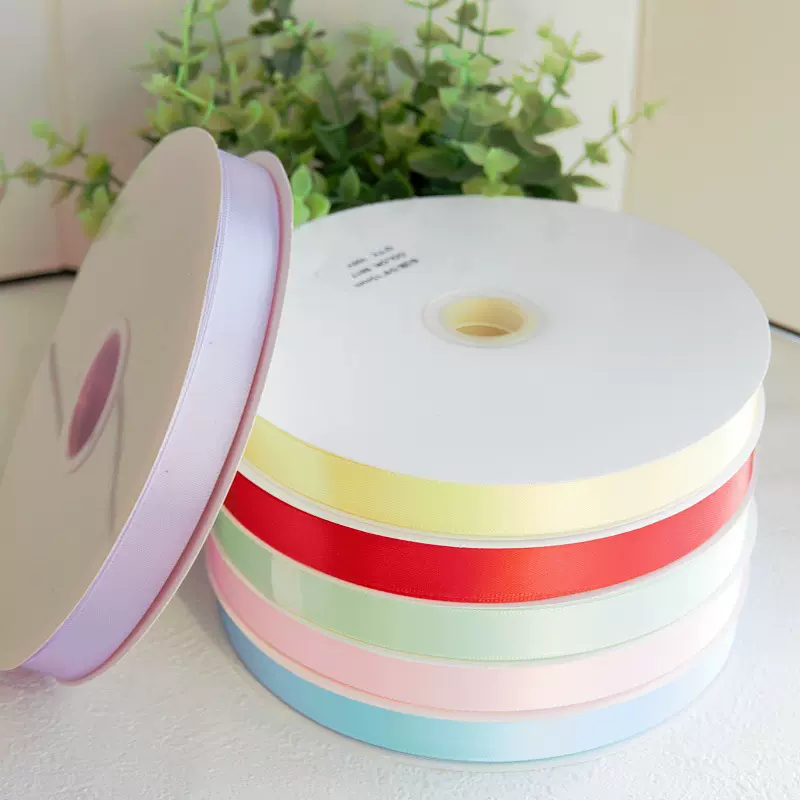 现货单面色丁涤纶带丝带礼盒鲜花装饰包装彩带服装辅料涤纶带缎带