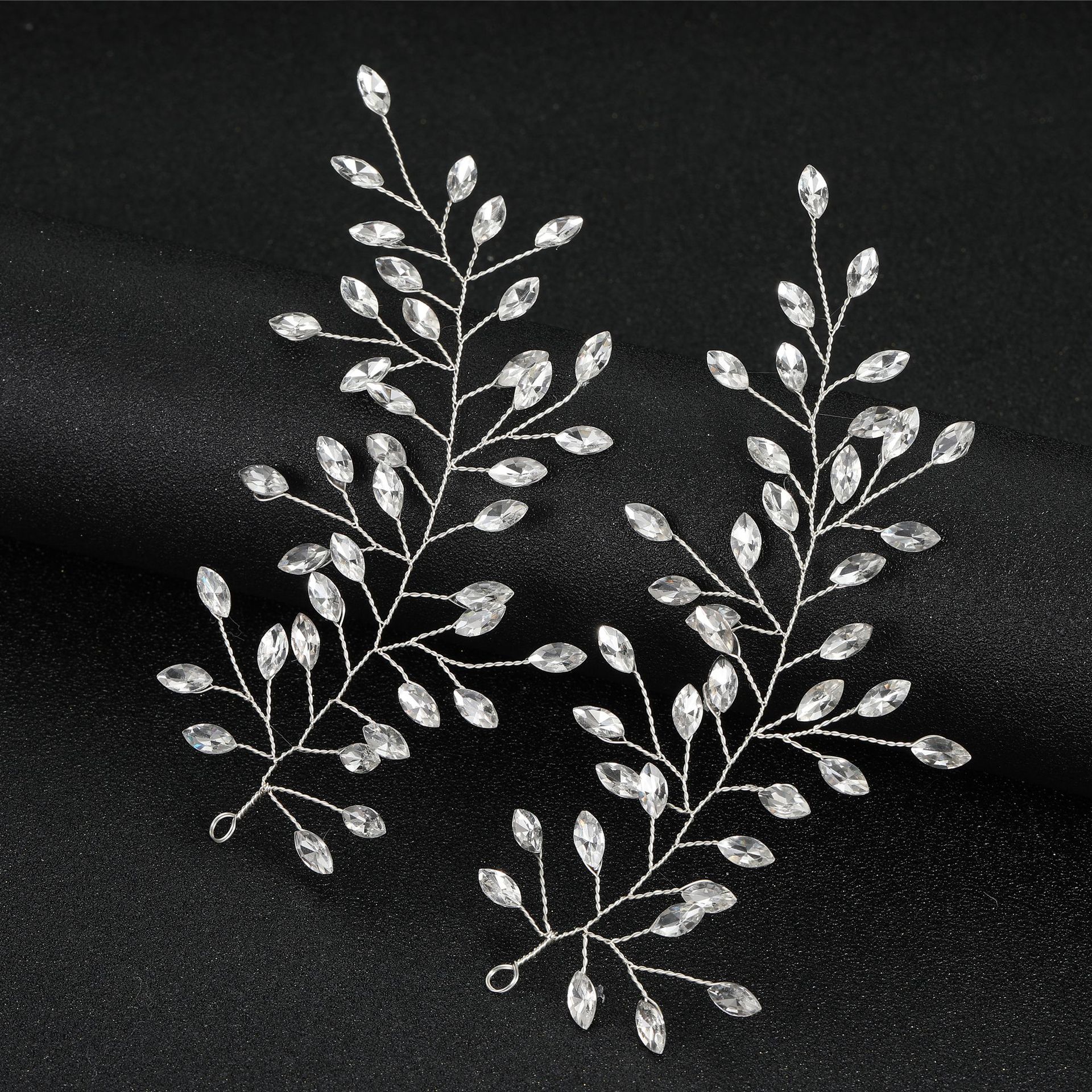 Fashion Full-drill Hairpin Diamond Leaf Shape Hair Accessories display picture 3