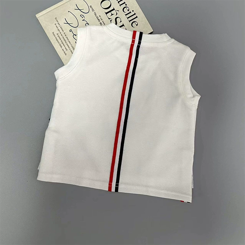 Children's summer thin vest, knitted polo