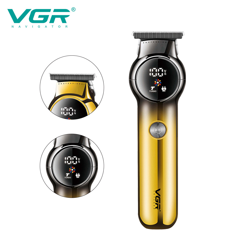 Tondeuse à cheveux électrique rechargeable USB pour homme, avec affichage numérique et fonction dégradée, idéale pour une utilisation à domicile._voghion.com